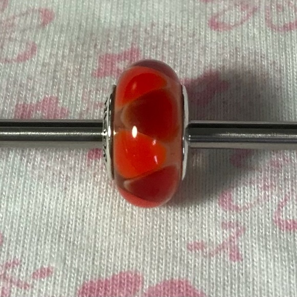 Pandora red and orange captivating murano - Picture 4 of 4